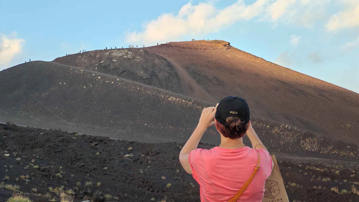 Sunset walk, cave and tasting on a Mount Etna tour from Taormina, Sicily