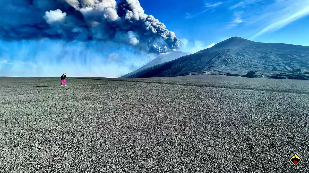 Upper craters by 4x4 on a Mount Etna tour from Taormina, Sicily